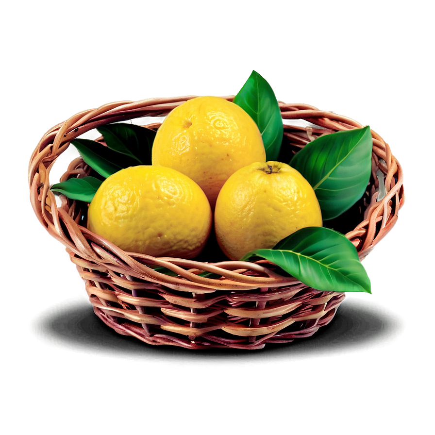 Lemons Basket Png Vrd64 PNG image