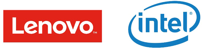 Lenovoand Intel Logos PNG image