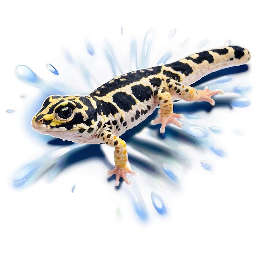 Leopard Gecko In Water Png 06202024 PNG image