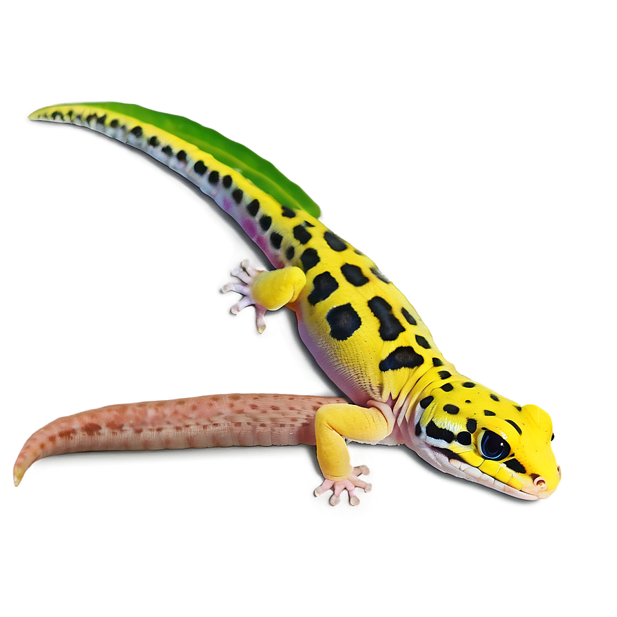 Leopard Gecko On Leaf Png 06202024 PNG image