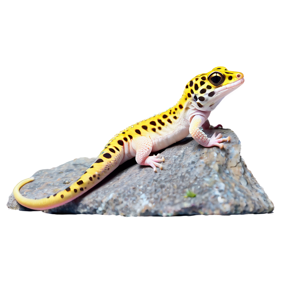 Leopard Gecko On Rock Png 06202024 PNG image