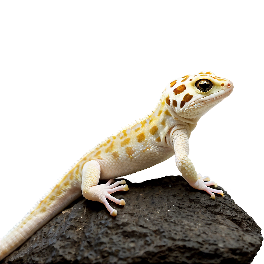 Leopard Gecko On Rock Png Mqg PNG image