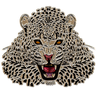 Leopard Head Jewelry Piece PNG image