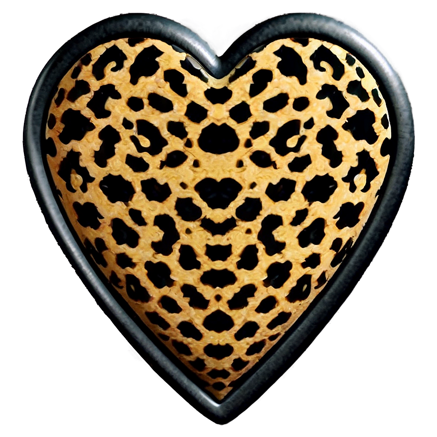 Leopard Heart B PNG image