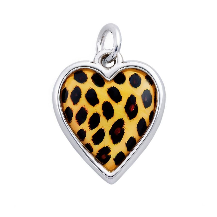 Leopard Heart Charm Png 88 PNG image