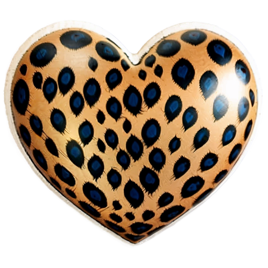 Leopard Heart Decor Png 06282024 PNG image