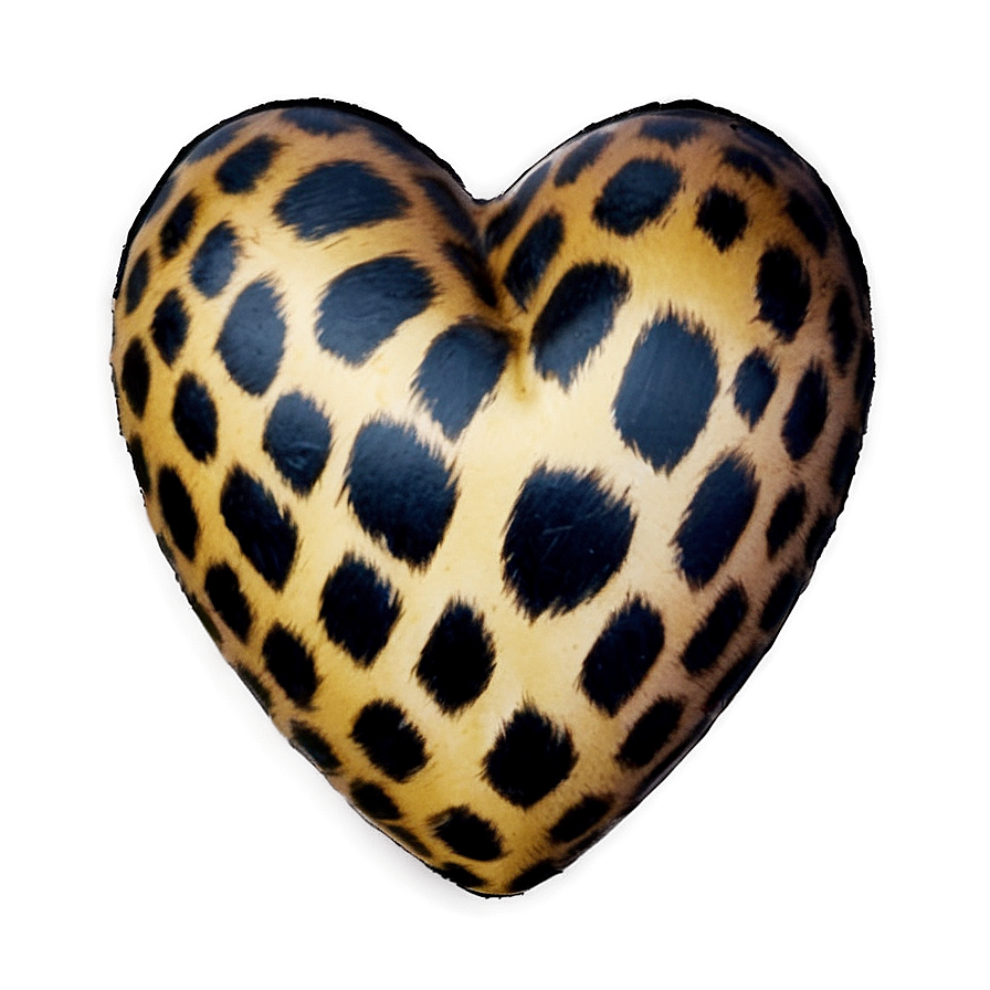 Leopard Heart Decor Png Wmh PNG image