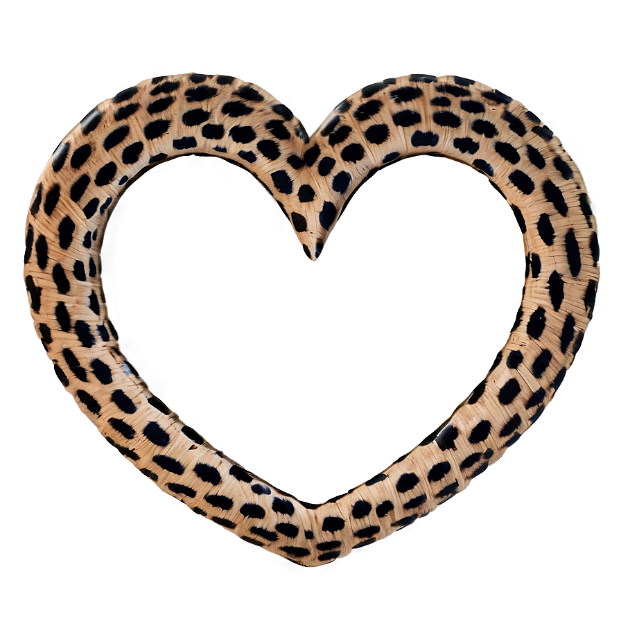 Leopard Heart Design Png Crm75 PNG image