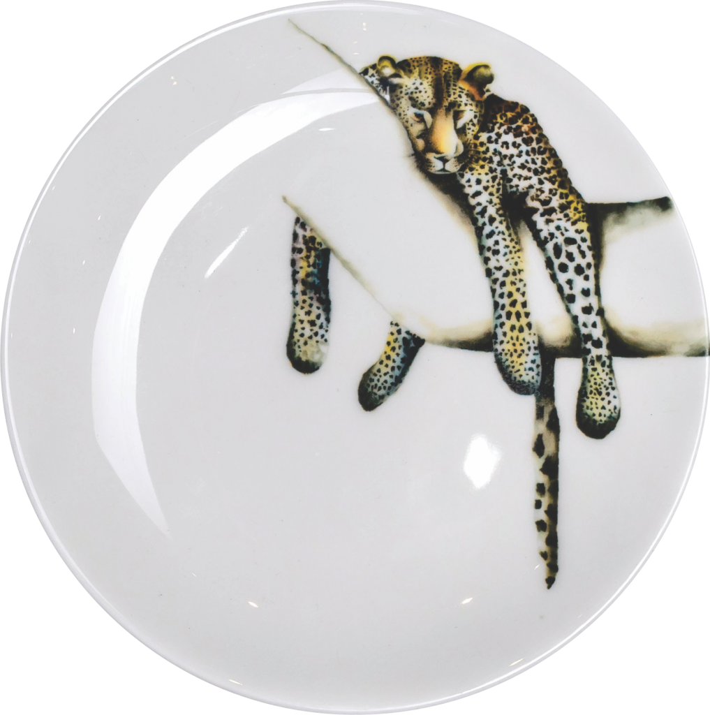 Leopard Print Decorative Plate PNG image