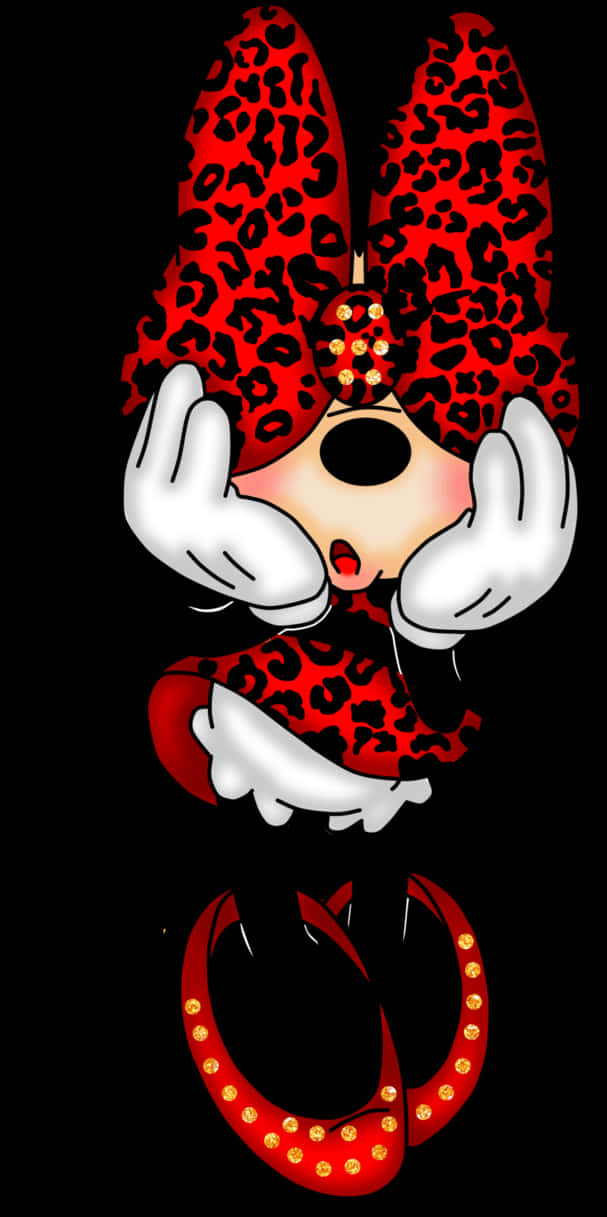 Leopard Print Minnie Mouse.png PNG image