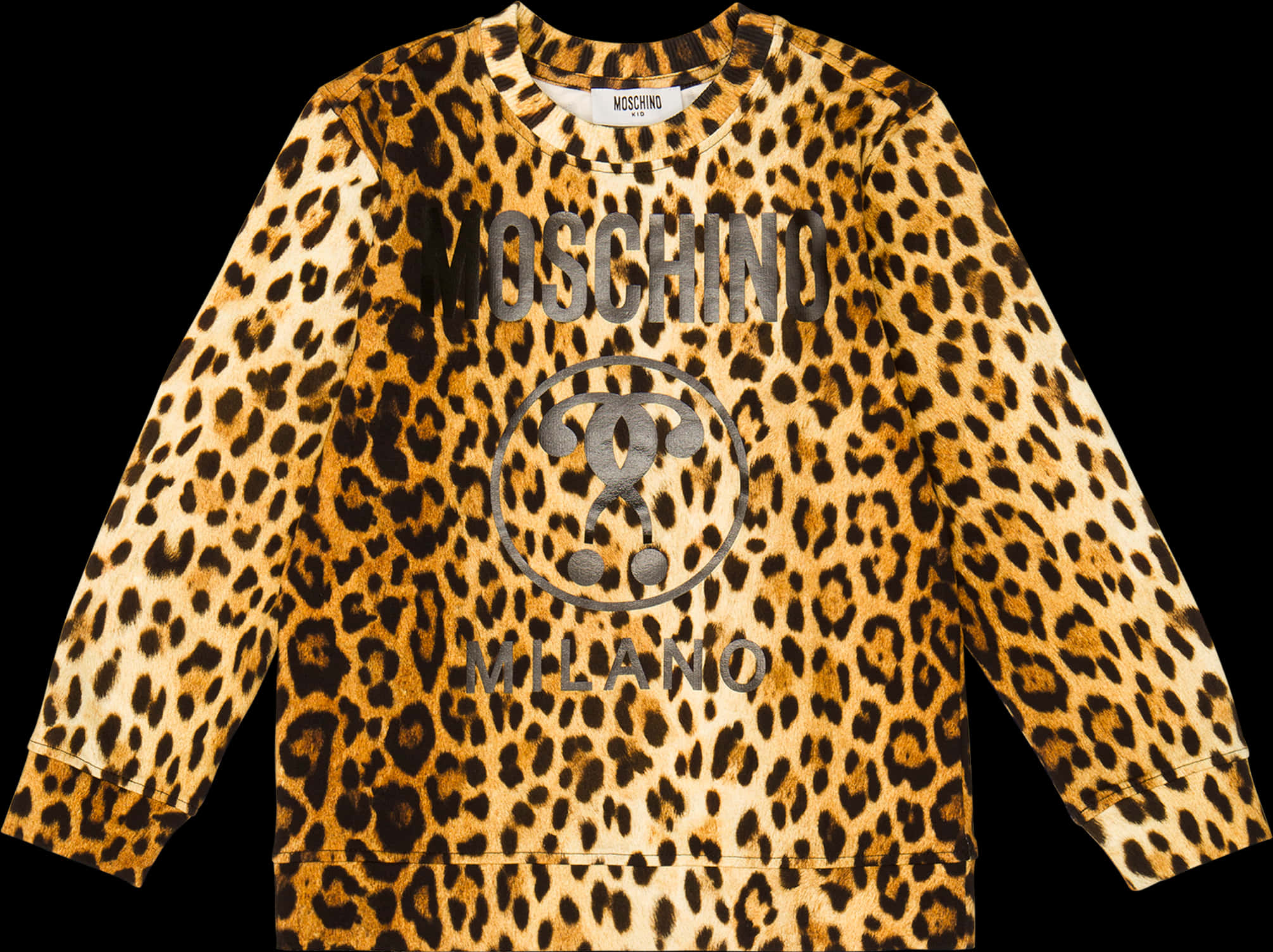 Leopard Print Moschino Sweatshirt PNG image