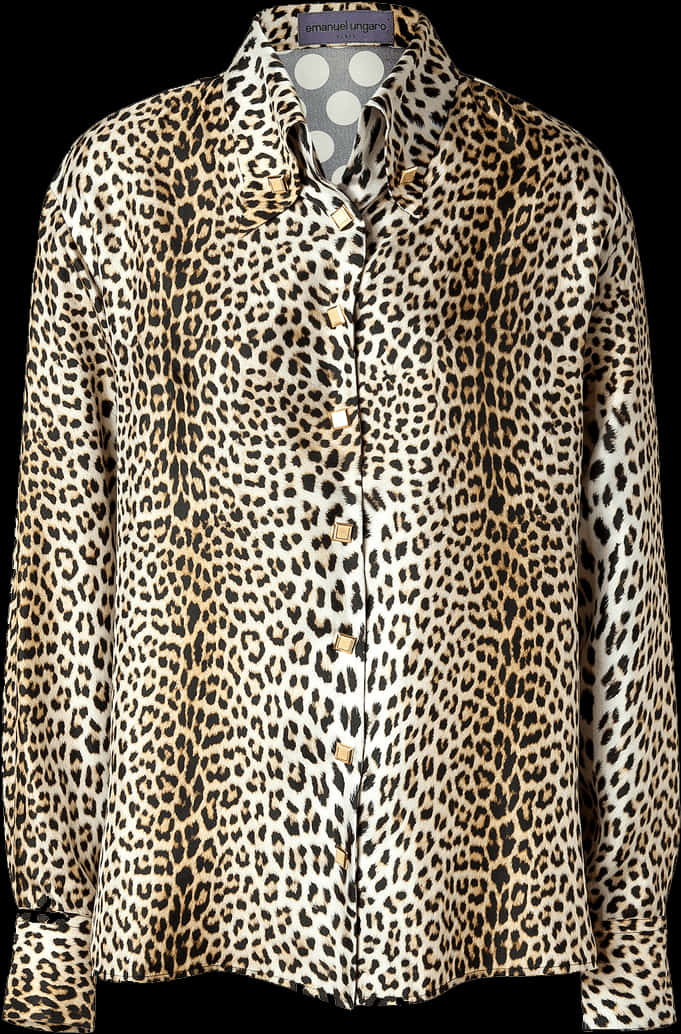 Leopard Print Shirt Fashion Item PNG image