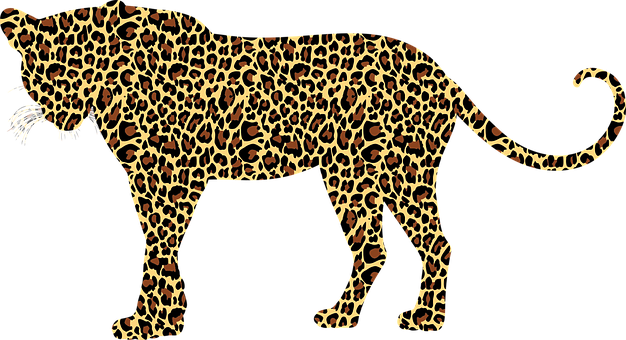 Leopard Silhouette Pattern PNG image