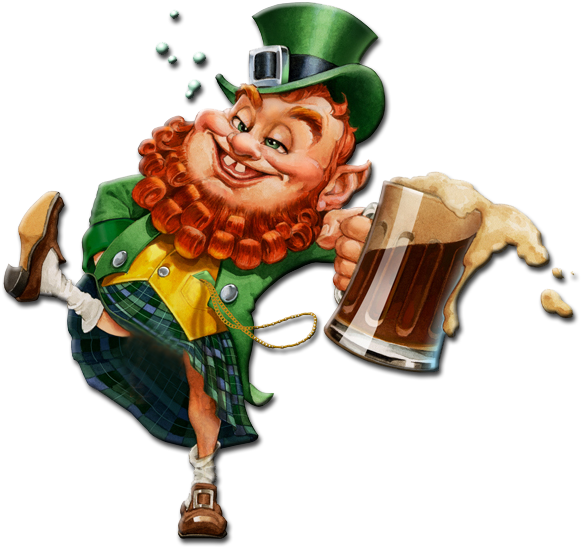 Leprechaun Celebration Beer Spill PNG image