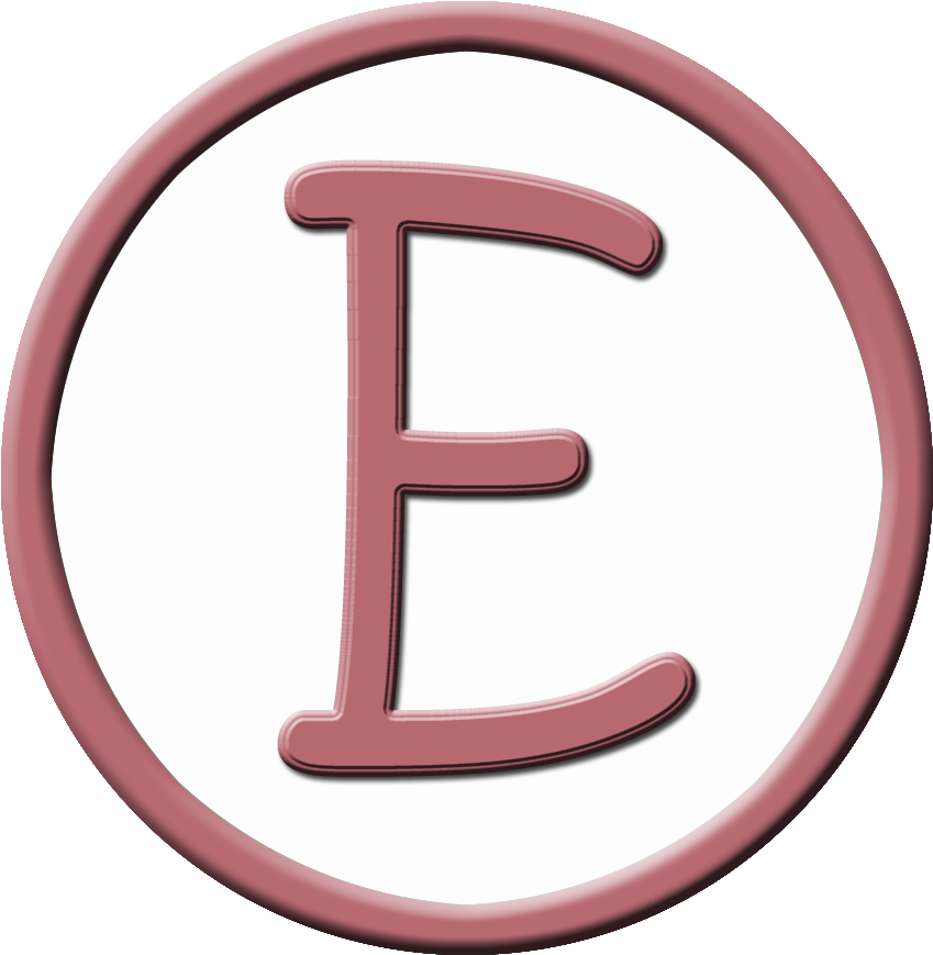 Letter E Icon Embossed PNG image