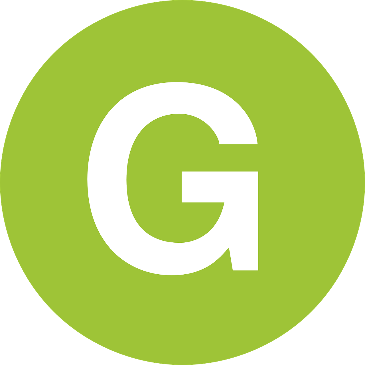 Letter G Green Circle PNG image