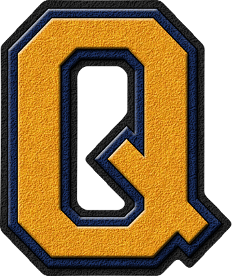 Letter Q Embroidered Design PNG image