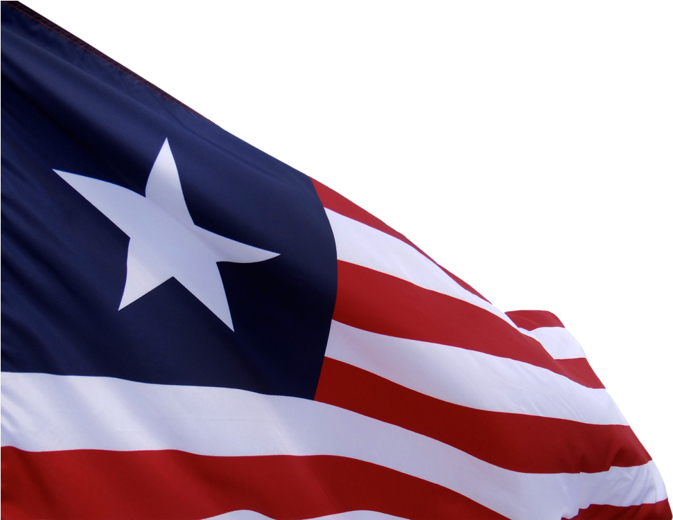 Liberian Flag Waving PNG image