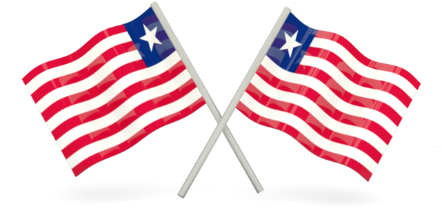 Liberian Flags Crossed PNG image