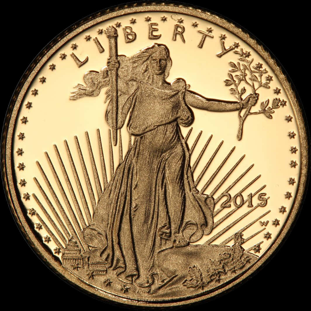 Liberty Gold Coin2015 PNG image