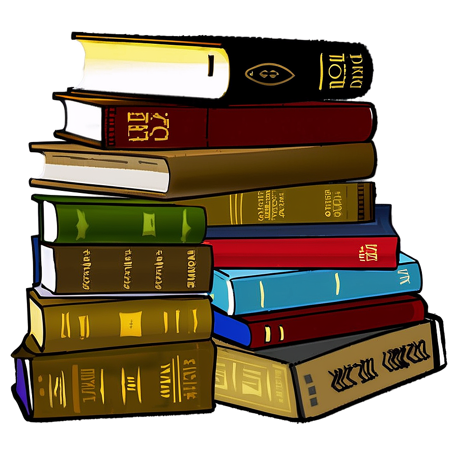 Library Books Pile Png 81 PNG image