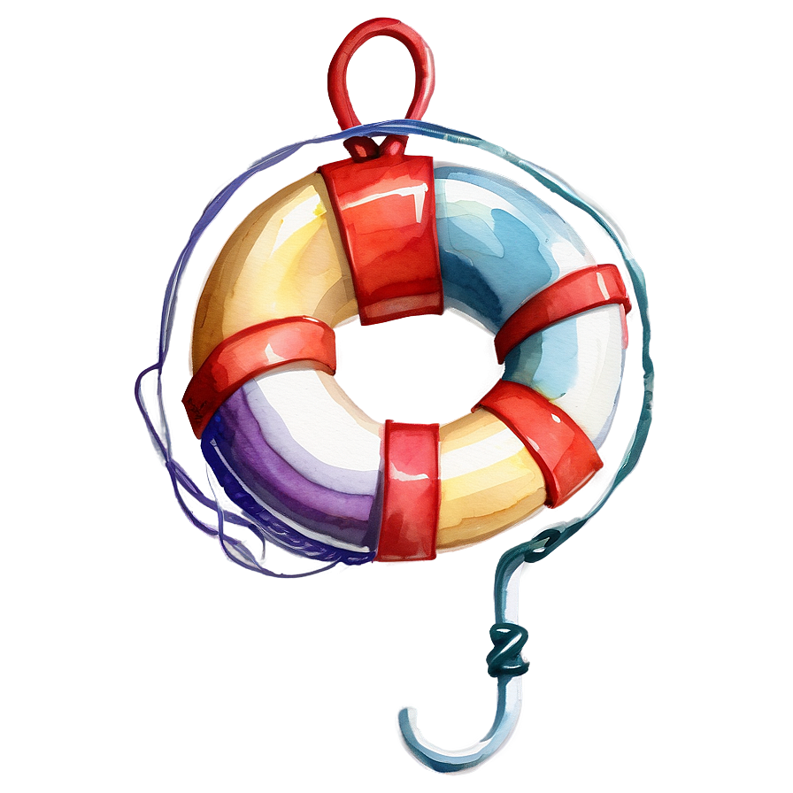 Life Saver Watercolor Png 06272024 PNG image