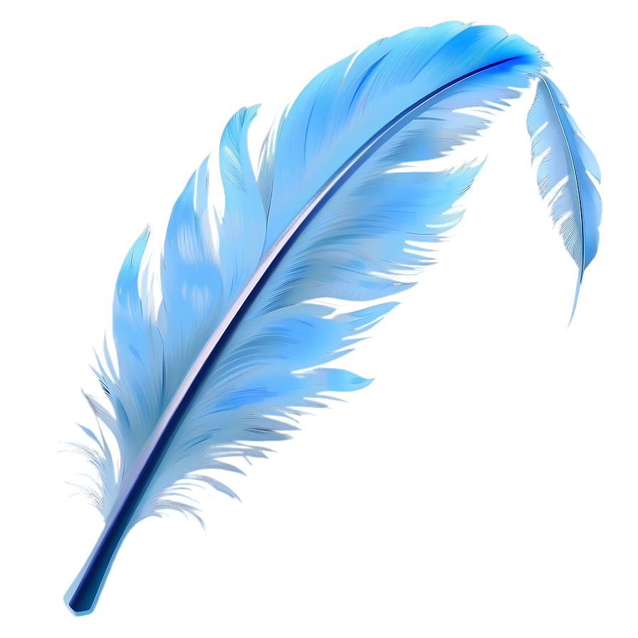 Light Blue Feather Png 92 PNG image