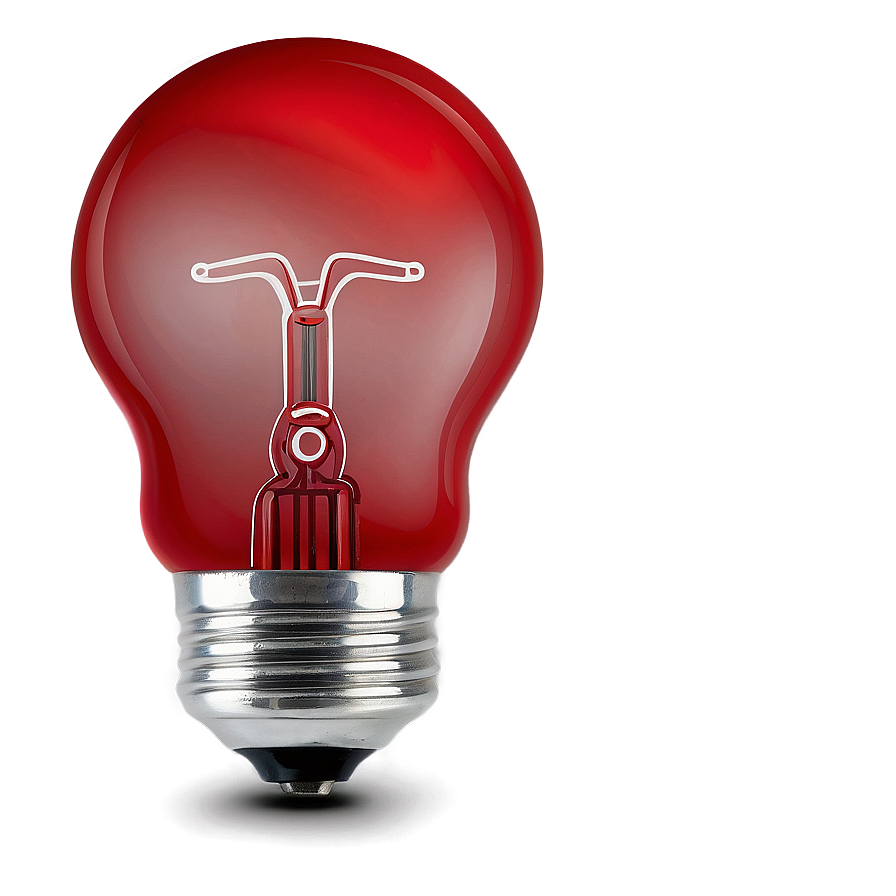 Light Bulb Red Png 05042024 PNG image