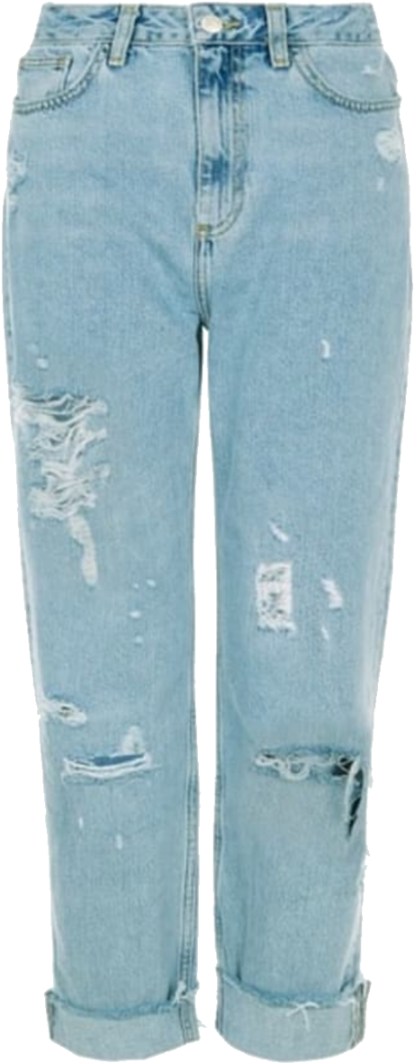 Light Wash Distressed Jeans PNG image