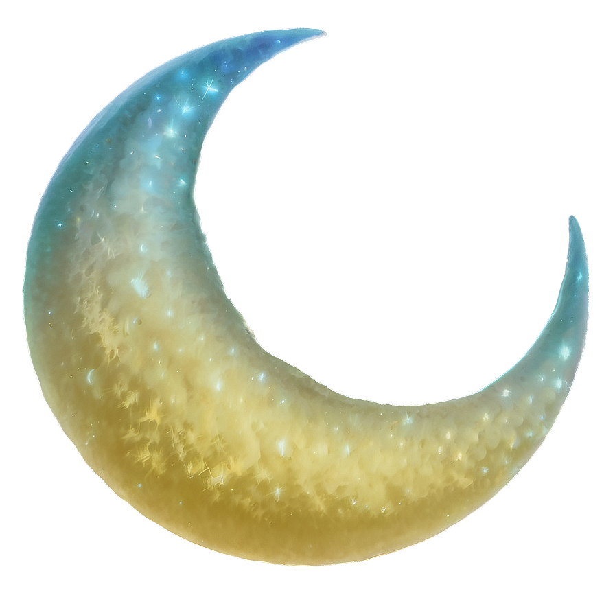 Light Yellow Moon Crescent Png 4 PNG image