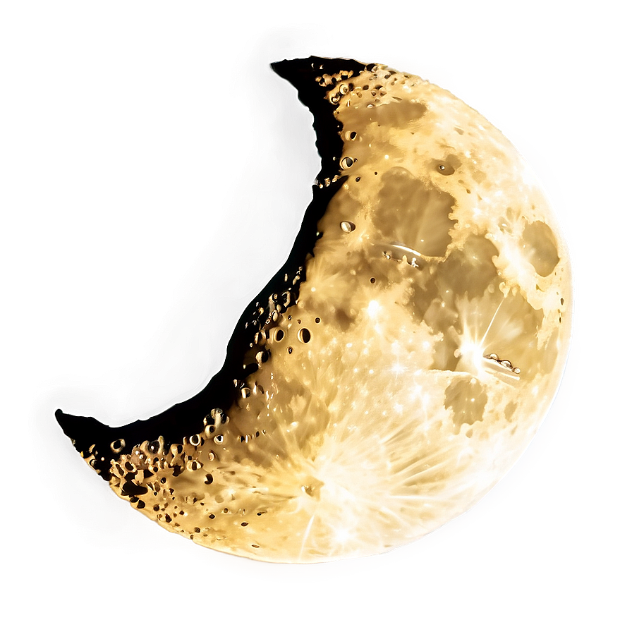 Light Yellow Moon Crescent Png 8 PNG image