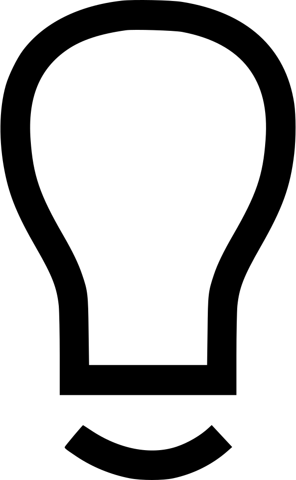 Lightbulb Outline Icon PNG image