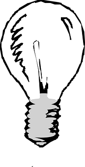 Lightbulb Silhouette Graphic PNG image