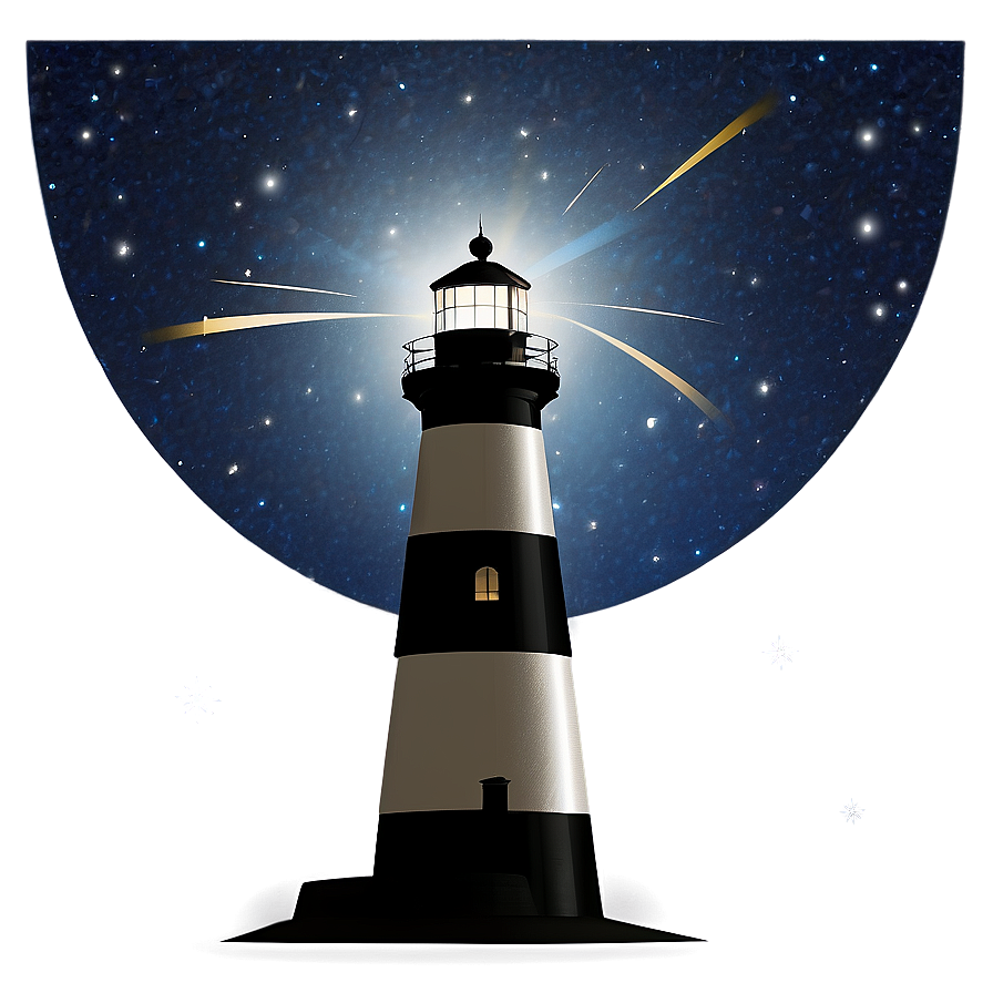 Lighthouse And Stars Png Wtl PNG image