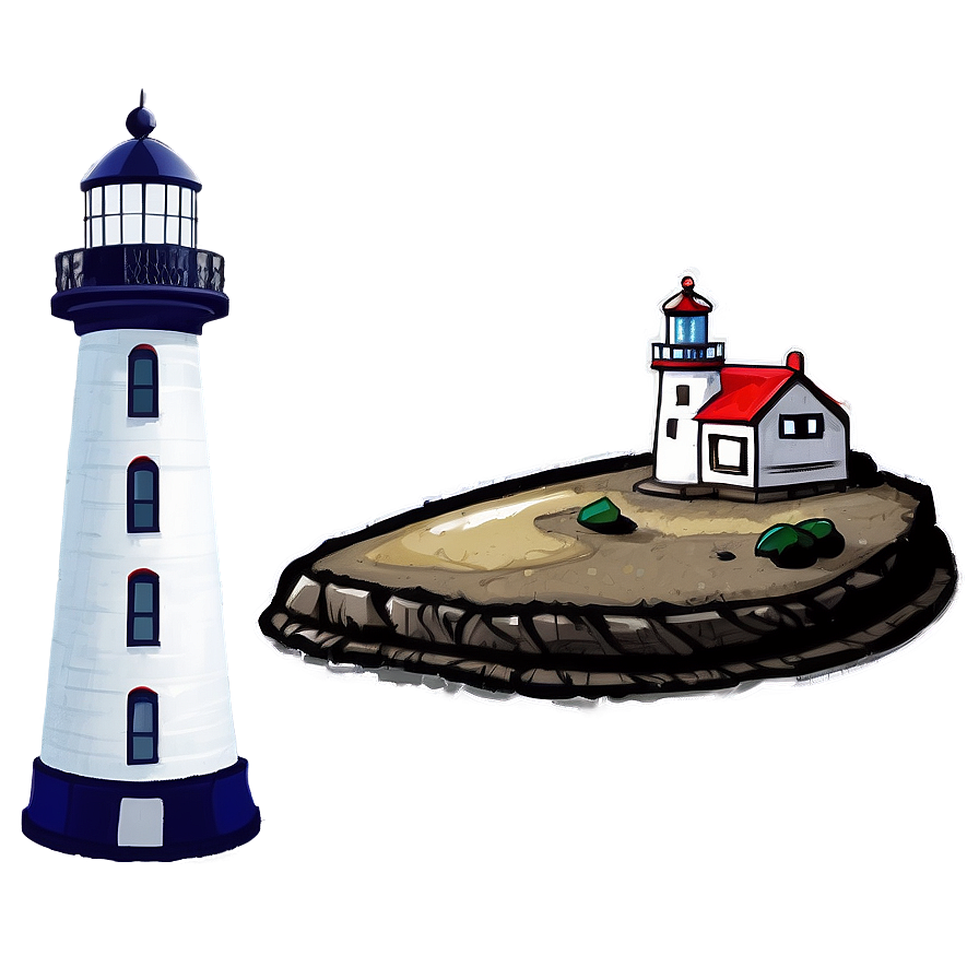 Lighthouse By The Sea Png Yqo81 PNG image