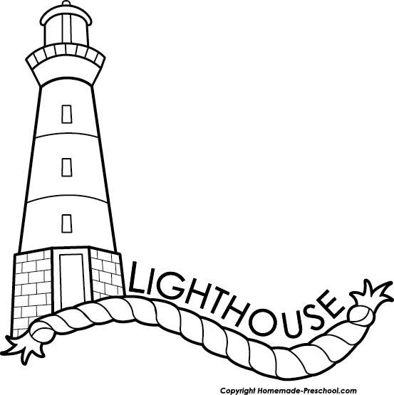 Lighthouse Coloring Page PNG image