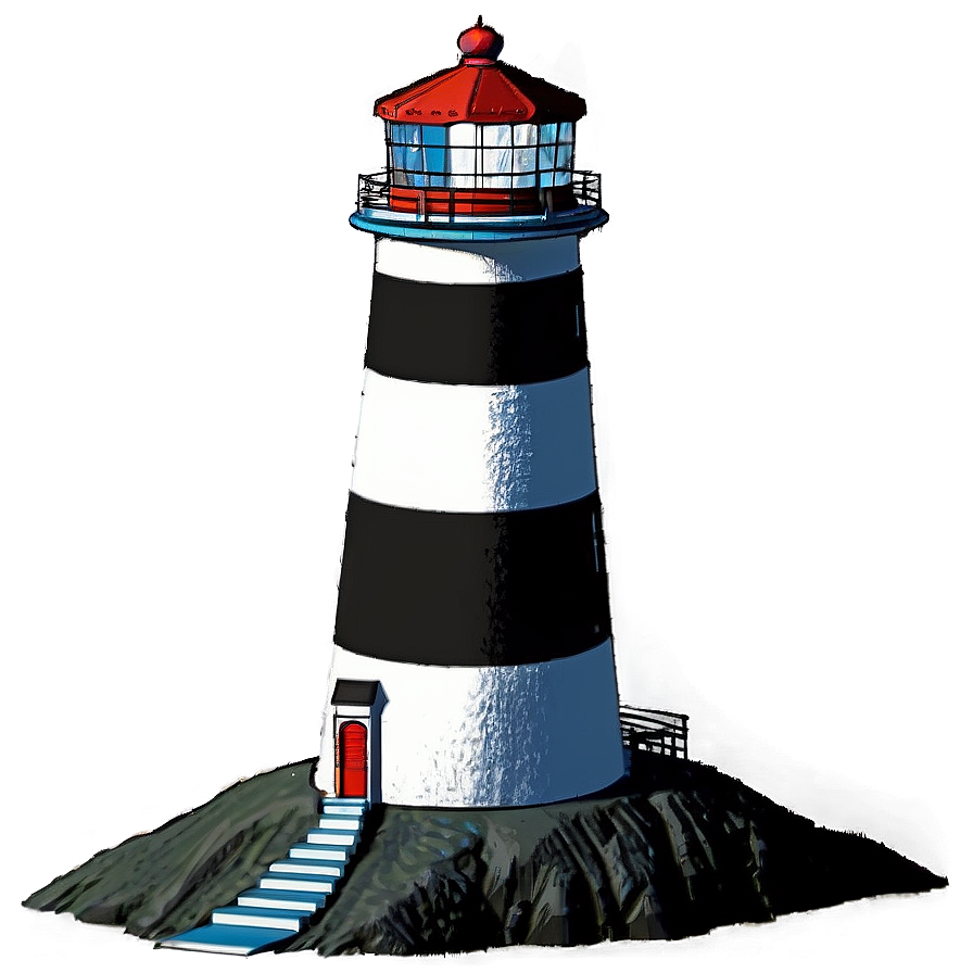 Lighthouse On Island Png Uvr87 PNG image