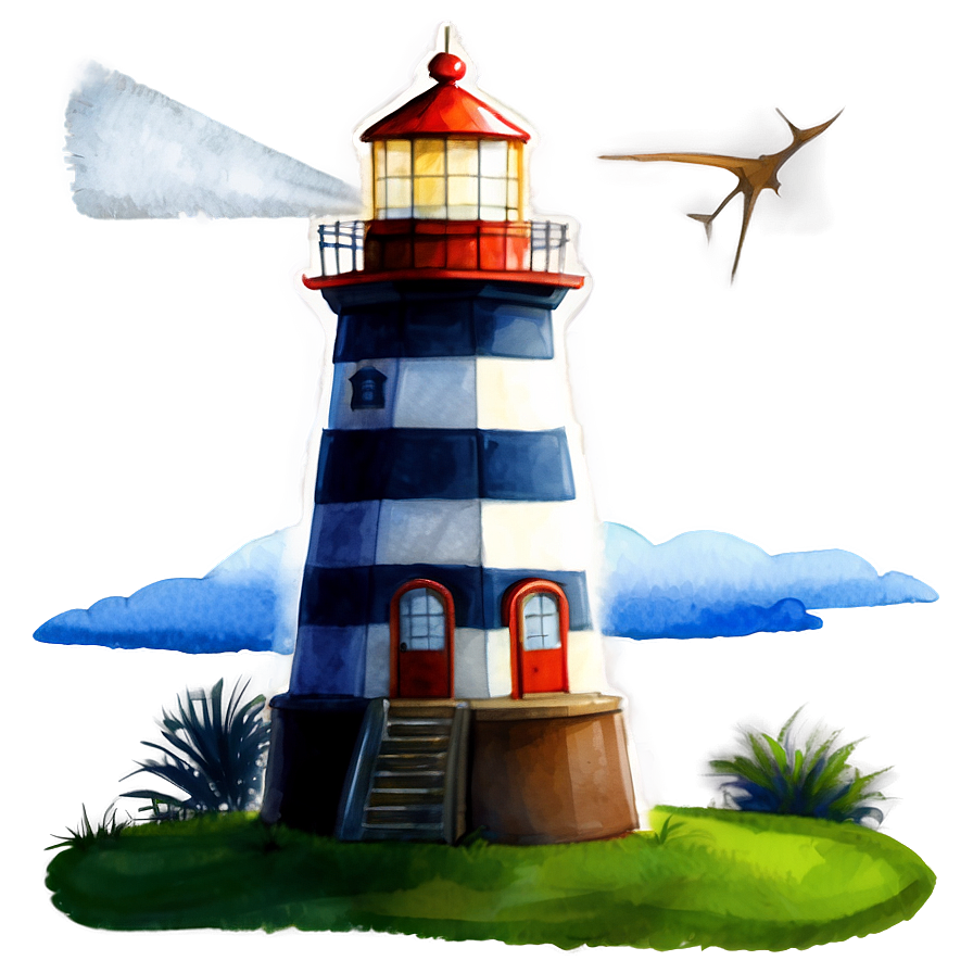 Lighthouse Watercolor Png 05242024 PNG image