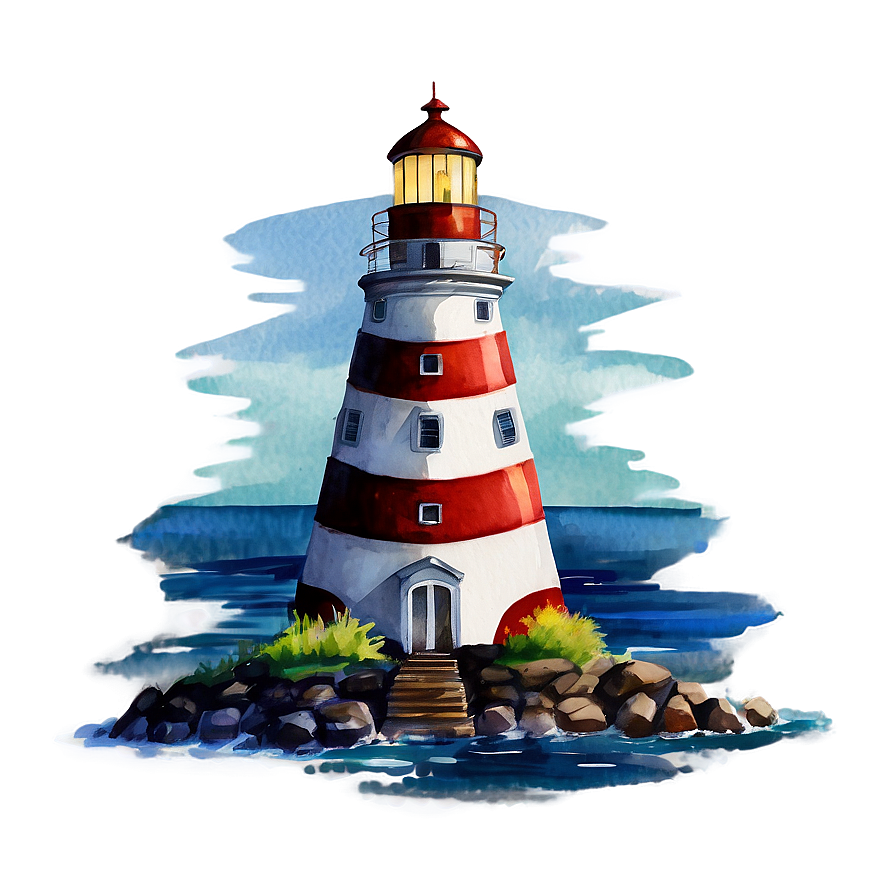 Lighthouse Watercolor Png Xbc13 PNG image