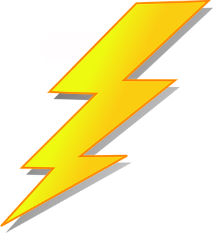 Lightning Bolt Icon Black Background PNG image