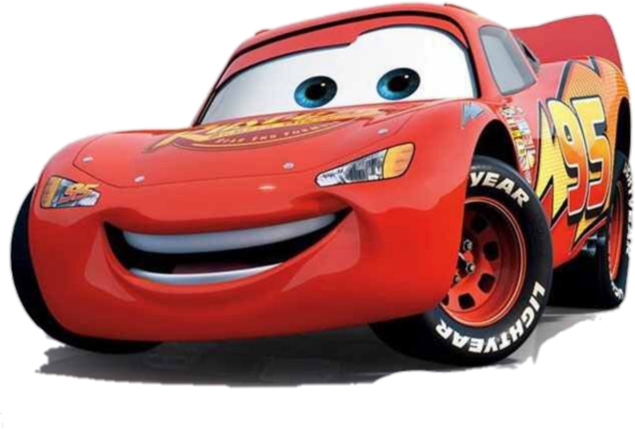 Lightning Mc Queen Smiling Cars Movie PNG image