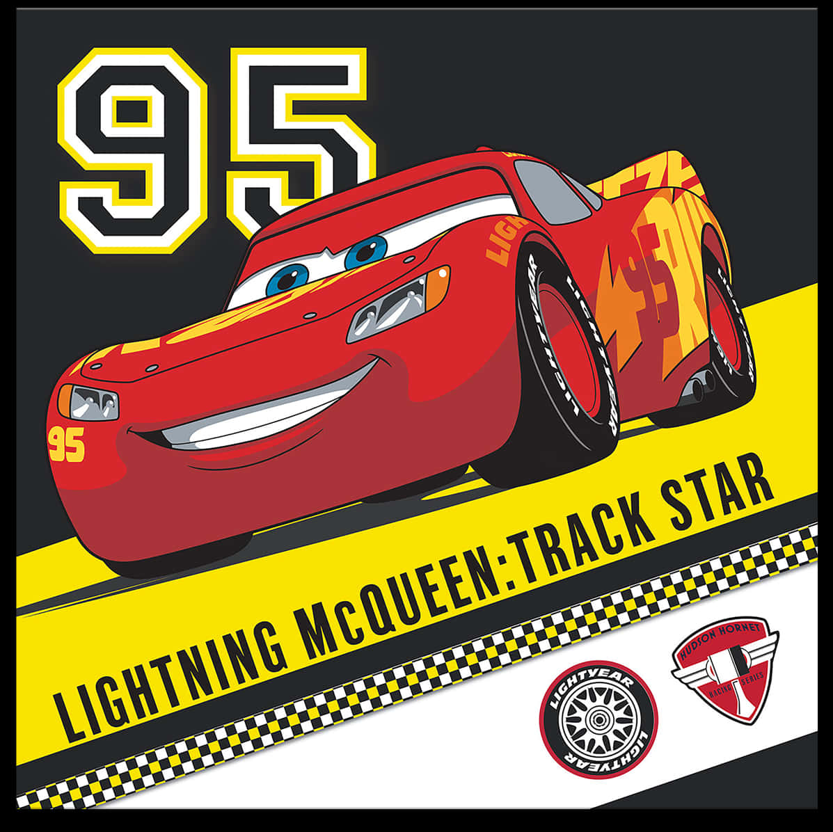 Lightning Mc Queen Track Star Poster PNG image