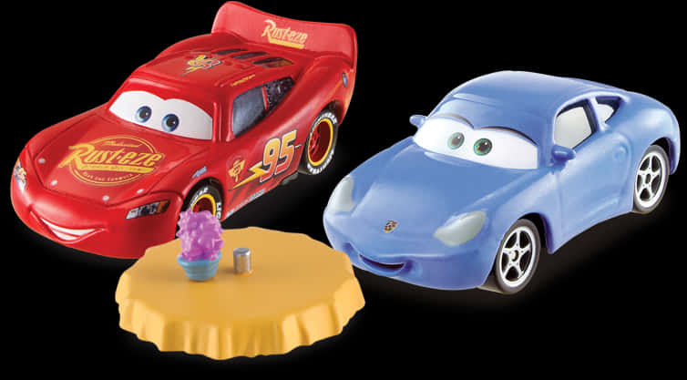 Lightning Mc Queenand Sally Carrera Toys PNG image