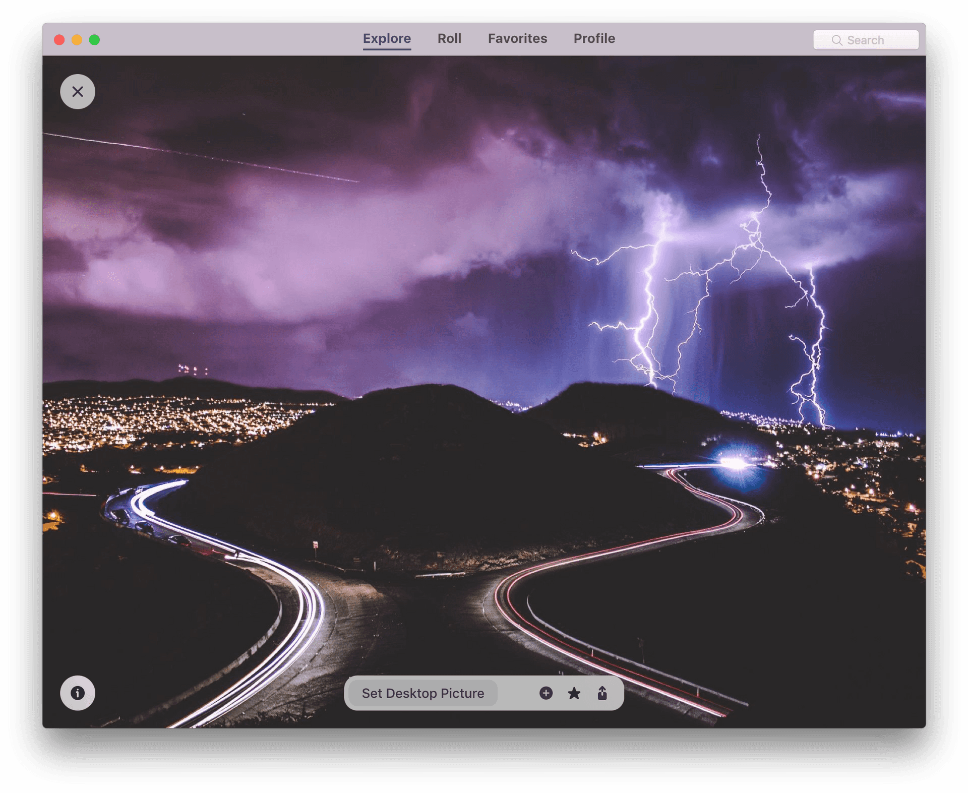 Lightning Strike Over Mountain Roads.jpg PNG image