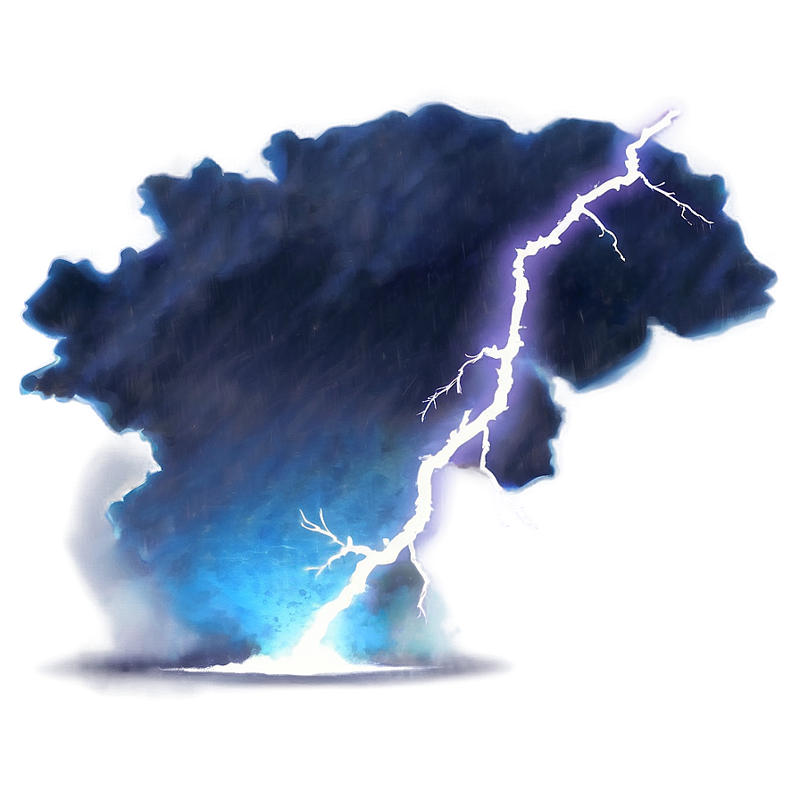 Lightning Strike Silhouette Png 04292024 PNG image