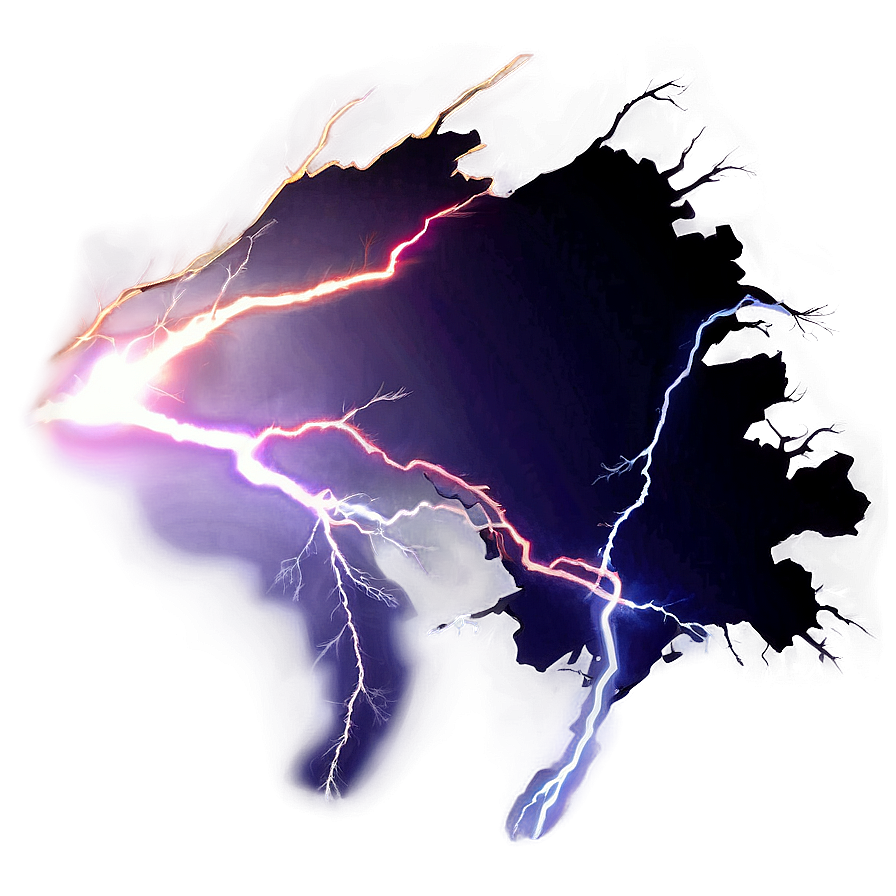 Lightning Strike Silhouette Png Xfy17 PNG image