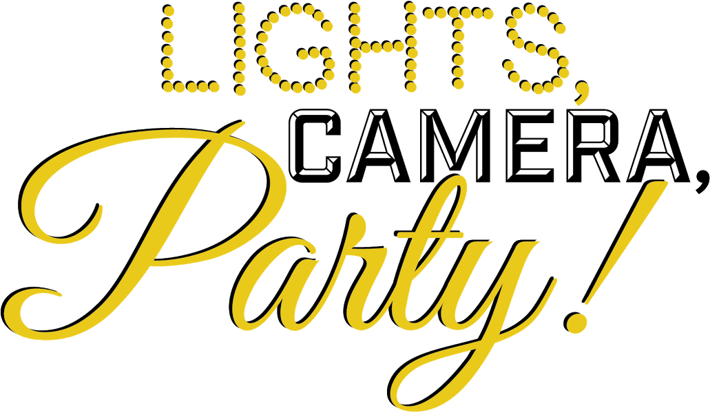 Lights Camera Party Event Graphic PNG image