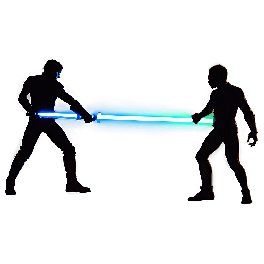 Lightsaber Battle Silhouette Png 48 PNG image