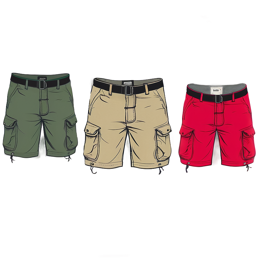 Lightweight Utility Cargo Shorts Png Jjb37 PNG image