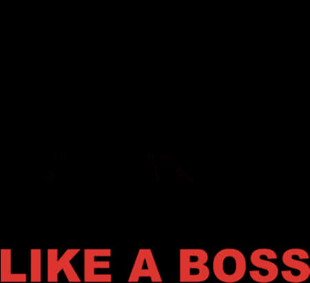 Like A Boss Text Graphic PNG image